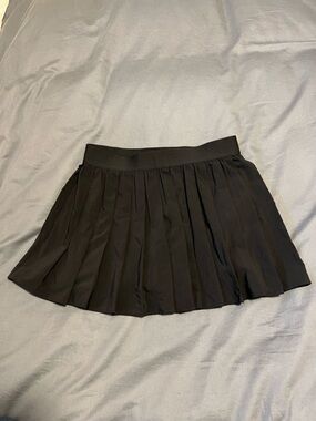 Oysho Black Pleated Tennis Skirt - Women's Black Pleated Skirt